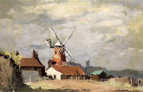 § Edward Wesson (1910-1983) Cley Mill, Suffolk, 11.5 x 17.5in.